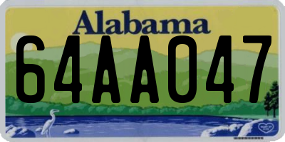AL license plate 64AA047