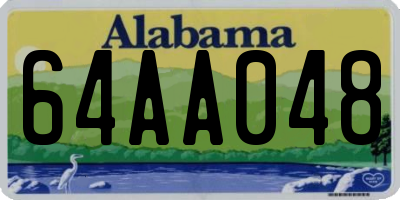 AL license plate 64AA048