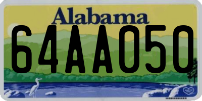 AL license plate 64AA050
