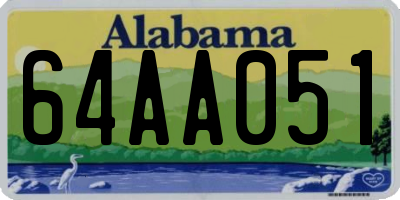 AL license plate 64AA051