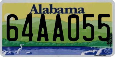AL license plate 64AA055