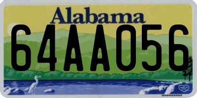 AL license plate 64AA056