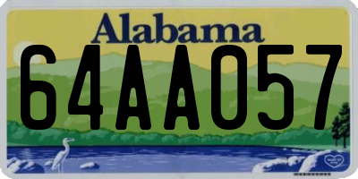 AL license plate 64AA057