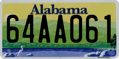 AL license plate 64AA061