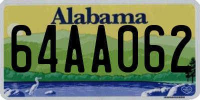AL license plate 64AA062