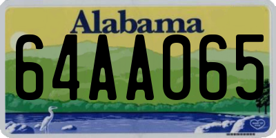 AL license plate 64AA065