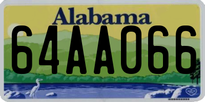 AL license plate 64AA066