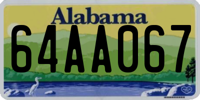 AL license plate 64AA067