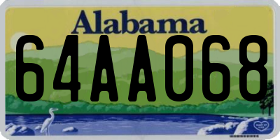 AL license plate 64AA068