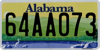 AL license plate 64AA073