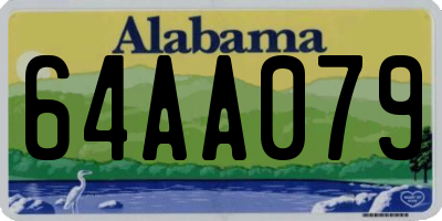 AL license plate 64AA079
