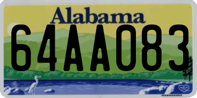 AL license plate 64AA083