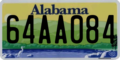 AL license plate 64AA084