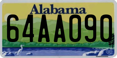 AL license plate 64AA090