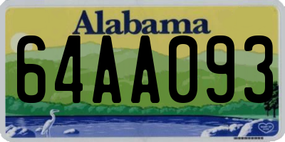AL license plate 64AA093