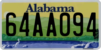 AL license plate 64AA094