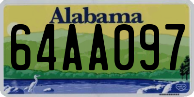 AL license plate 64AA097