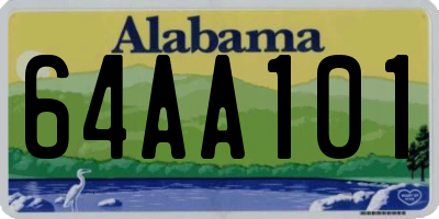 AL license plate 64AA101