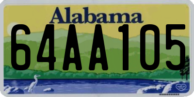 AL license plate 64AA105