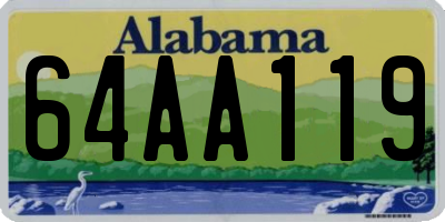 AL license plate 64AA119