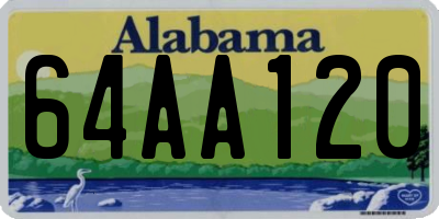 AL license plate 64AA120