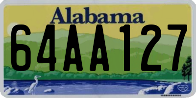 AL license plate 64AA127