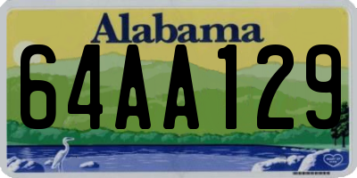 AL license plate 64AA129