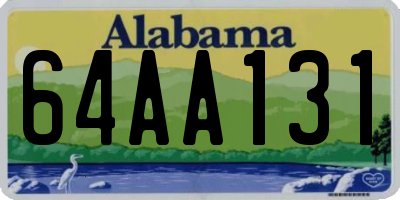 AL license plate 64AA131