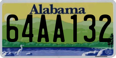 AL license plate 64AA132