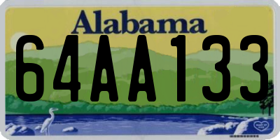 AL license plate 64AA133