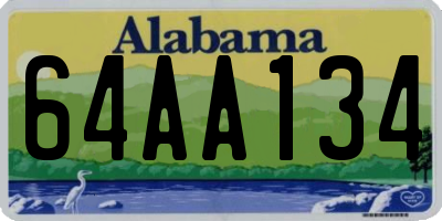 AL license plate 64AA134