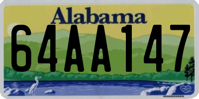 AL license plate 64AA147