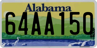 AL license plate 64AA150