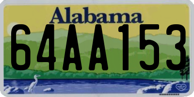 AL license plate 64AA153