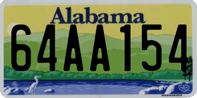 AL license plate 64AA154