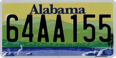 AL license plate 64AA155