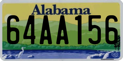 AL license plate 64AA156