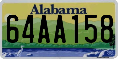 AL license plate 64AA158