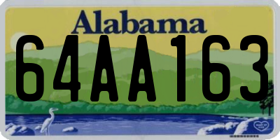 AL license plate 64AA163