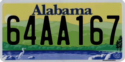 AL license plate 64AA167