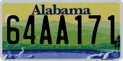 AL license plate 64AA171