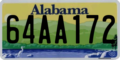 AL license plate 64AA172