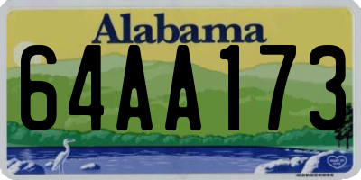 AL license plate 64AA173