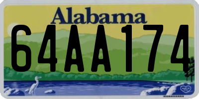 AL license plate 64AA174