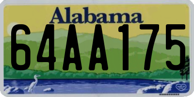 AL license plate 64AA175