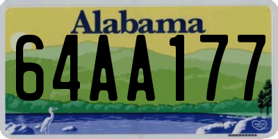 AL license plate 64AA177
