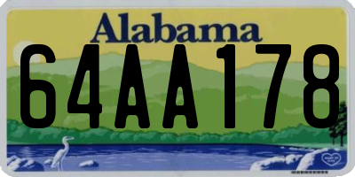 AL license plate 64AA178