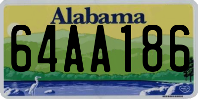 AL license plate 64AA186