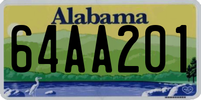 AL license plate 64AA201