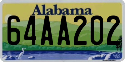AL license plate 64AA202